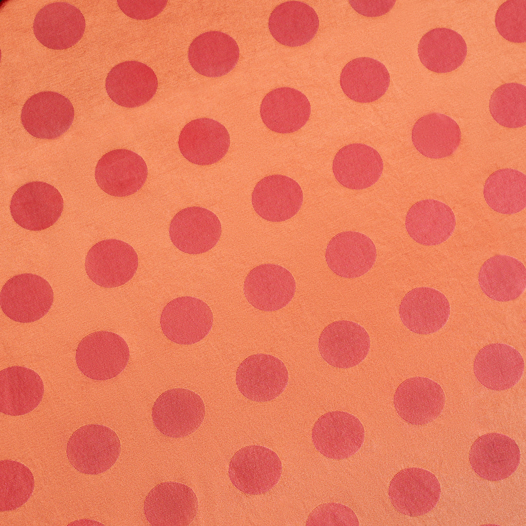 Orange hot pink polka dot