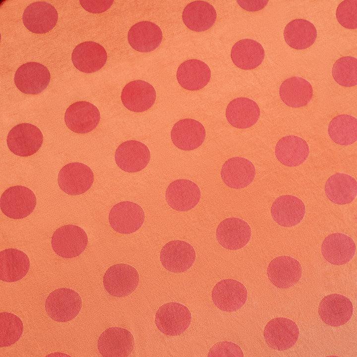 Orange hot pink polka dot