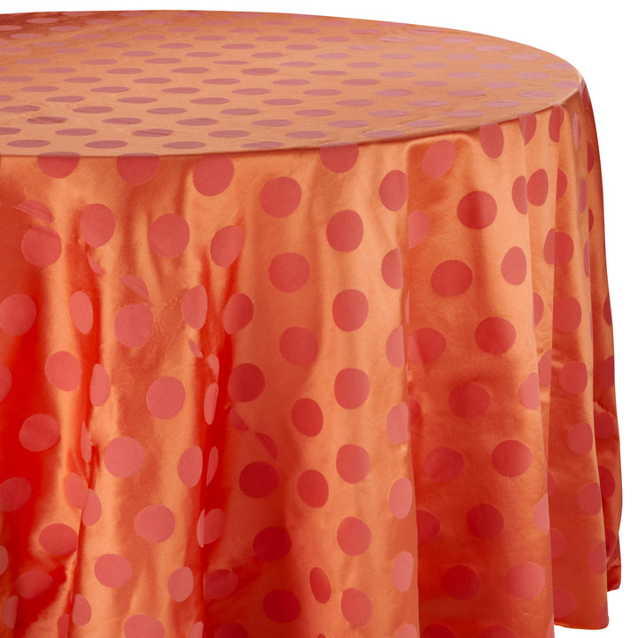 Orange hot pink polka dot
